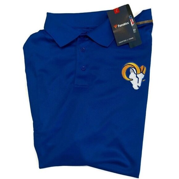 Fanatics Mens XLT Los Angeles Rams Performance Polo Short Sleeve Golf Shirt TALL - Picture 6 of 6
